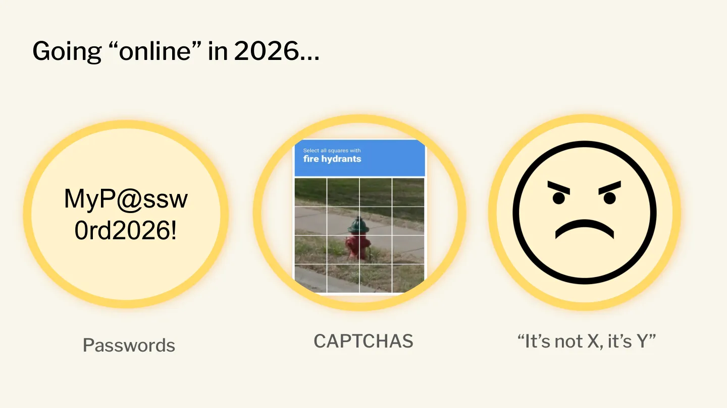 The 'going online in 2026' list updated with the construction 'It's not X, it's Y'. _
