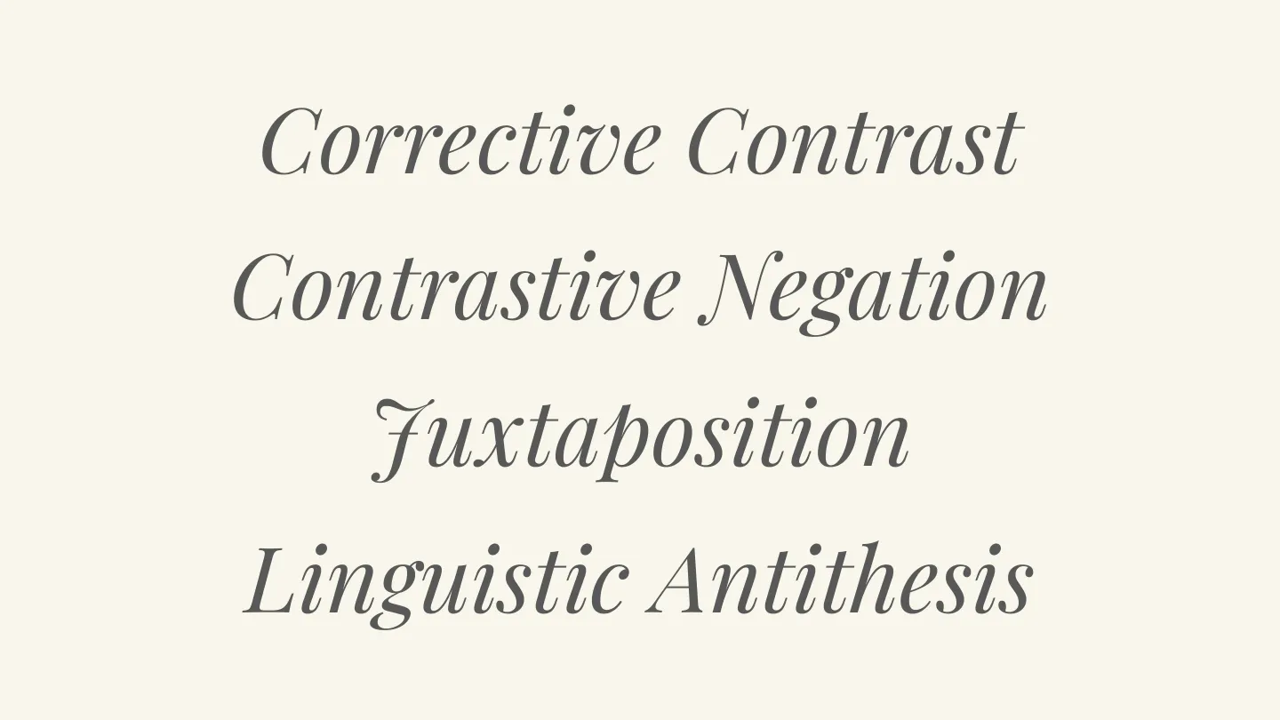 Slide listing the four academic names for this construction. _